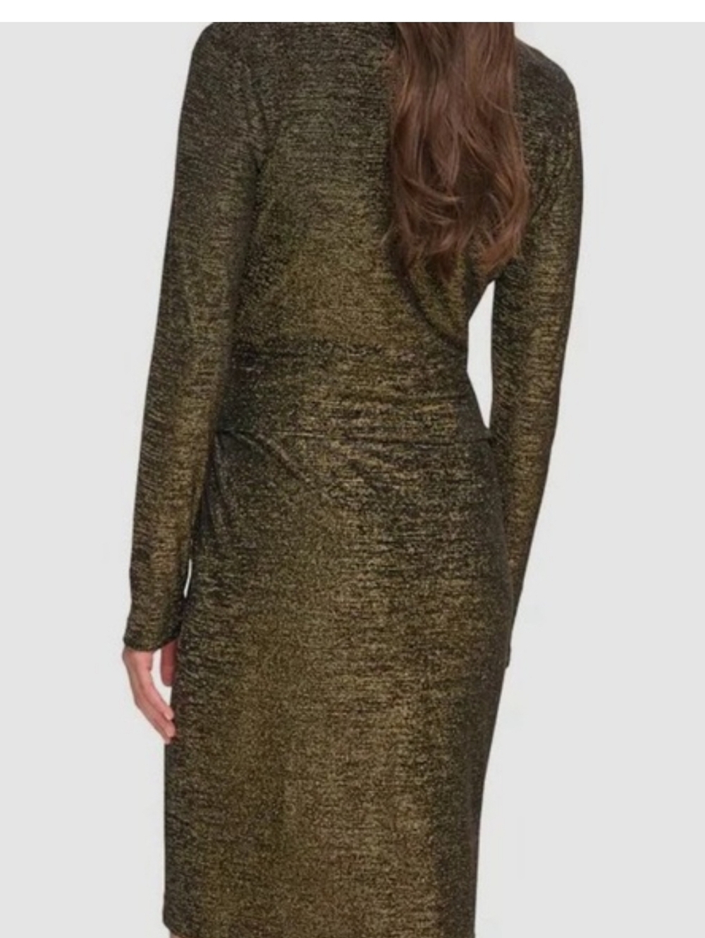 CALVIN KLEIN "Elegant" Black and Gold Women's Dress Size 16 - Picture 2 of 7
